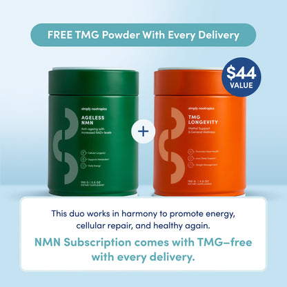 Simply Nootropics NMN Powder (3-Month Supply) NAD+ Booster