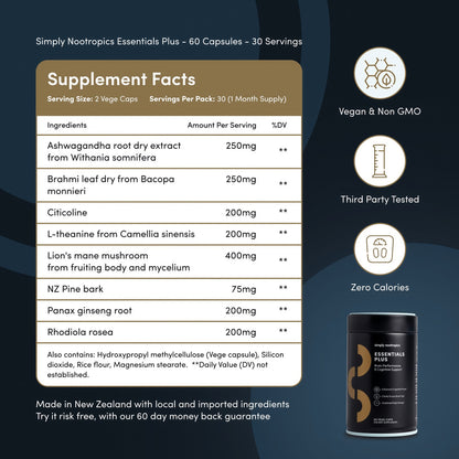 Simply Nootropics Essentials Plus